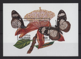 Maldives - 1991 Butterflies Block (2) MNH__(TH-26804) - Maldivas (1965-...)