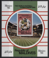 Maldives - 1986 Soccer World Cup Block MNH__(TH-27788) - Maldives (1965-...)