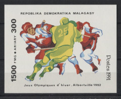 Madagascar - 1991 Winter Olympics Albertville Block MNH__(TH-23938) - Madagascar (1960-...)