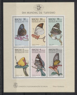 Macau - 1985 Butterflies Block MNH__(TH-24062) - Blocks & Sheetlets