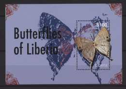 Liberia - 2007 Native Butterflies Block (2) MNH__(TH-26703) - Liberia