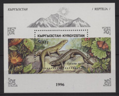 Kyrgyzstan - 1996 Reptiles Block MNH__(TH-26800) - Kirgisistan