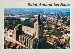 59 - Saint Amand Les Eaux - Vue Aérienne - L'Eglise Saint Martin - Vue Aérienne - Carte Neuve - CPM - Voir Scans Recto-V - Saint Amand Les Eaux