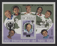 Nicaragua - 1980 SOS Children's Villages Overprints Block MNH__(TH-25334) - Nicaragua