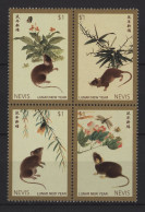 Nevis - 1996 Year Of The Rat Block Of Four MNH__(TH-26784) - St.Kitts-et-Nevis ( 1983-...)