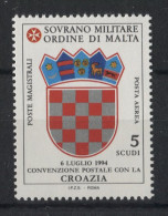Malte (Ordre De) - 1995 Postal Agreement With Croatia MNH__(TH-23462) - Malte (Ordre De)