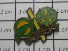 713B Pin's Pins / Rare & Belle Qualité !!!  SPORTS / FOOTBALL MATCH NANTES MARSEILLE 1990 - Football