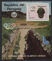 Paraguay - 1980 Modern Olympic Games Block MNH__(TH-24084) - Paraguay