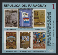 Paraguay - 1972 History Of The Olympic Games Block (2) MNH__(TH-24231) - Paraguay