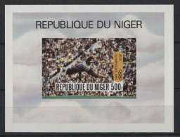 Niger - 1980 Summer Olympics Moscow Overprints Block IMPERFORATE MNH__(TH-23749) - Níger (1960-...)
