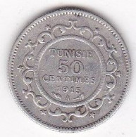Protectorat Français Tunisie 50 Centimes 1915 AH 1334, En Argent , Lec# 163 - Tunesië