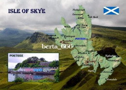 Scotland Isle Of Skye Map New Postcard * Carte Geographique * Landkarte - Inverness-shire