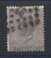 Belgique N°21a Obl (FU) 1865/66 - Léopold 1er - 1865-1866 Profile Left
