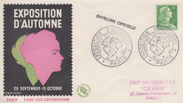 Enveloppe  FDC    FRANCE    Exposition  D' Automne    PARIS   1956 - 1950-1959