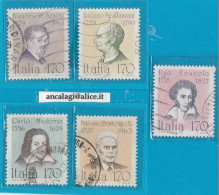 USATI ITALIA 1979 - Ref.0408 "PERSONAGGI ILLUSTRI" Serie Di 5 Val. - - 1971-80: Oblitérés