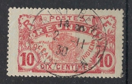 REUNION - 1922-26 - N°YT. 86 - Carte De L'ile 10c Rouge-brique - Oblitéré / Used - Used Stamps