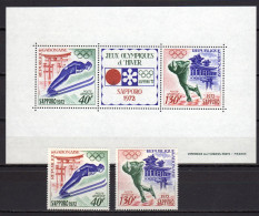 Gabon 1972 Olympic Games Sapporo Set Of 2 + S/s MNH - Inverno1972: Sapporo