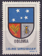 1980 URUGUAY  MNH Colonia Coat Arms Blason Bee Bees Abejas Insects Abeille Map Yvert 1050 - Uruguay