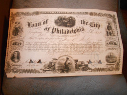 Certificate Loan Of The City Of Philadelphia 1871 - Industrie