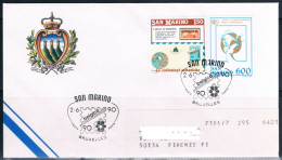 SAN MARINO 1990 - Expo Bruxelles " Belgica 1990", Annullo Speciale. - Briefmarkenausstellungen