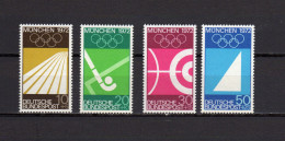 Germany 1969 Olympic Games Munich, Hockey, Sailing Etc. Set Of 4 MNH - Sommer 1972: München