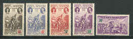 26430 Réunion N°180, 183/5, PA23** Tricentenaire Du Rattachement à La France  1943 TB - Unused Stamps