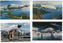 Lot De 4 Cartes Postales Art - TWA-Pan American-Air France - Artiste: Benjamin Freudenthal - 4 X CPM's - 1946-....: Era Moderna