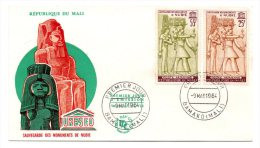 Mali A 022 Et 023 Fdc Monuments De Nubie , Pharaons , Egypte , Egyptologie , Unesco - Aegyptologie