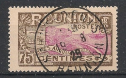 REUNION - 1928-30 - N°YT. 113 - Rade De Saint Denis 75c Brun - Oblitéré / Used - Usados