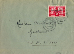 1955 SAAR / SARRE , ST. WENDEL , SOBRE CIRCULADO , LLEGADA AL DORSO " POSTE AUX ARMEES " , CORREO MILITAR - Cartas & Documentos