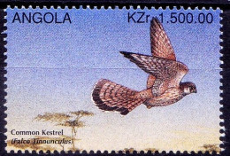 Angola 1996 MNH, Birds Of Prey, Raptors, Common Kestrel - Arends & Roofvogels