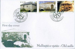 Kosovo Stamps 2011. Old Mills. FDC Set MNH - Kosovo