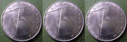 ITALIA - Lire 5 1986 - FDC/Unc Da Rotolino/from Roll 3 Monete/3 Coins - 5 Liras