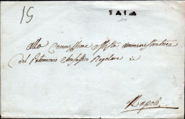 615 - LETTERA PREFILATELICA DA SALA A NAPOLI 1821 - 1. ...-1850 Prefilatelia