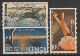 REUNION - 1947 - Poste Aérienne PA N°YT. 42 à 44 - Série Complète - Oblitéré / Used - Poste Aérienne