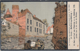 De Vlietjes Van Mechelen Geschilderd Door A. Ost 1912 - Befferbrug-Zakbrug - Het Oud Hof Van Palerma En De Zakbrug - Mechelen