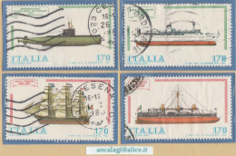 USATI ITALIA 1979 - Ref.0418 "COSTRUZIONI NAVALI ITALIANE" Serie Di 4 Val. - - 1971-80: Oblitérés