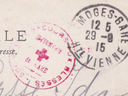 1915--cachet CROIX ROUGE Infirmerie De Gare Et LIMOGES-GARE  (Haute-Vienne) Sur CPA LA BOURBOULE-63..carte Précurseur.. - 1. Weltkrieg 1914-1918