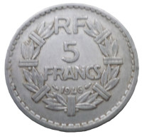 FRANCE.... 5 Francs Lavrillier -année 1946    Pièce Non Nettoyée - Et Patinée (voir Images) - 5 Francs