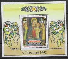 Penrhyn Christmas Sheet Mnh ** 7,5 Euros 1992 - Penrhyn