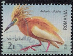 Roumanie 2021 Used Oiseau Ardeola Ralloides Crabier Chevelu Y&T RO 6674 SU - Usati