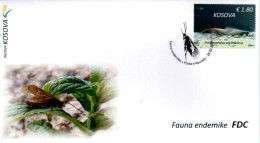 Kosovo Stamps 2024. Endemic Fauna: Potamophylax Coronavirus. FDC MNH - Kosovo