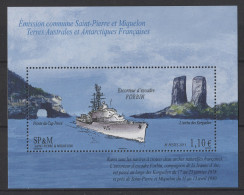 St.Pierre & Miquelon - 2011 Escort Ship Forbin Block MNH__(TH-26417) - Blocchi & Foglietti