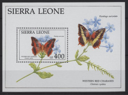 Sierra Leone - 1991 Butterflies Block (4) MNH__(TH-26865) - Sierra Leone (1961-...)