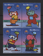 San Marino - 2002 Winter Olympics Salt Lake City Block Of Four MNH__(TH-25552) - Blocks & Sheetlets