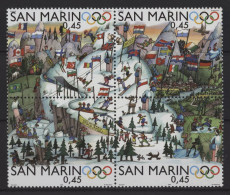 San Marino - 2006 Winter Olympics Turin Block Of Four MNH__(TH-25553) - Blocks & Sheetlets