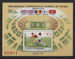 Romania - 1985 Soccer World Cup Block MNH__(TH-27809) - Hojas Bloque