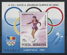 Romania - 1992 Winter Olympics Albertville Block (1) MNH__(TH-23540) - Hojas Bloque