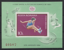 Romania - 1984 Summer Olympics Los Angeles (II) Block (2) MNH__(TH-23535) - Blocks & Sheetlets