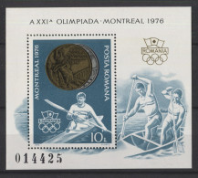 Romania - 1976 Medalist Of Montreal Block (1) MNH__(TH-25009) - Blocks & Sheetlets